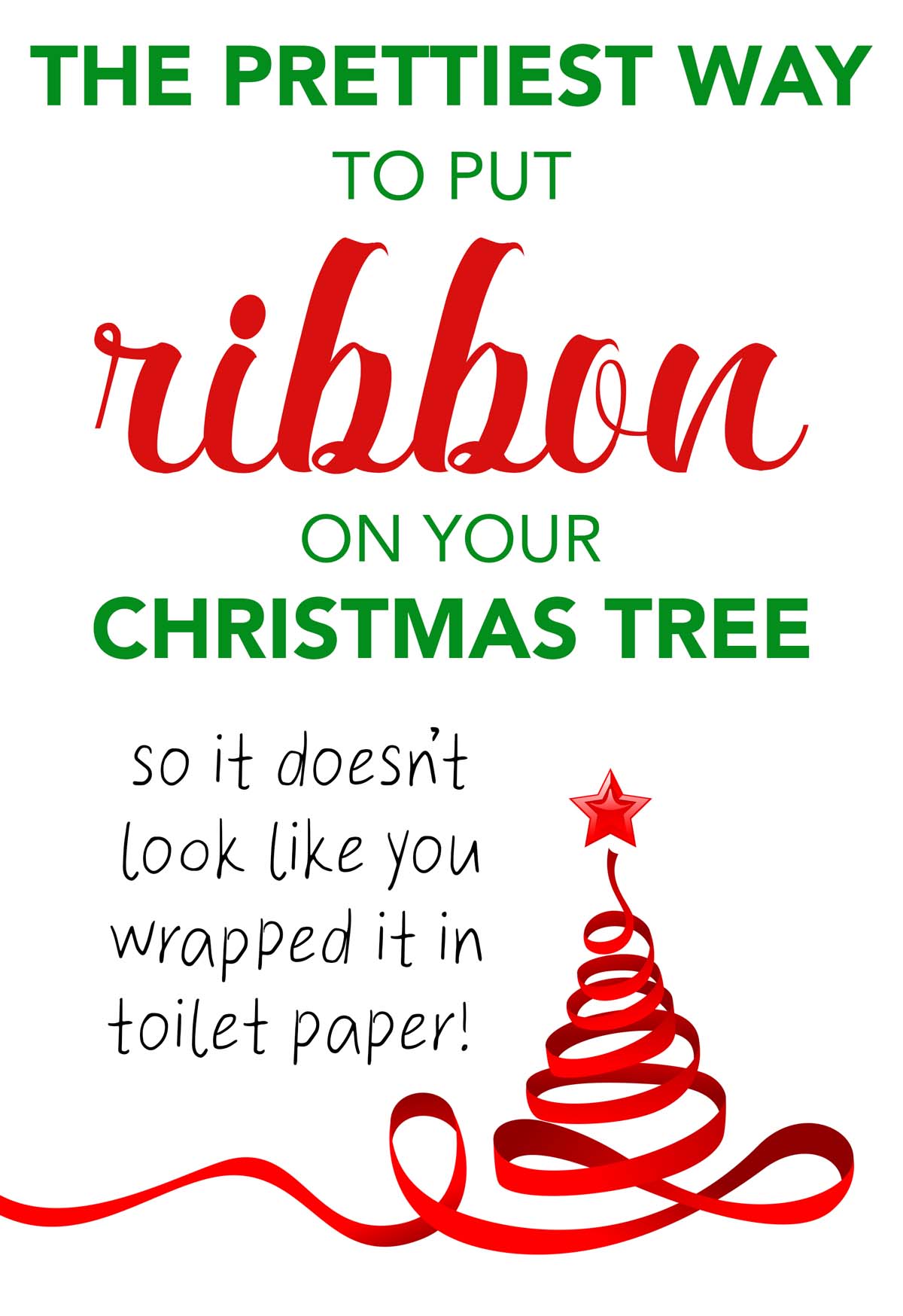 How to Put Ribbon on Your Christmas Tree via @lara_neves