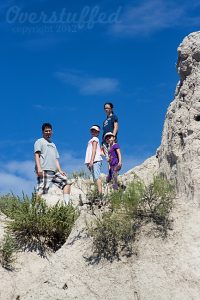 hiking in the badlands