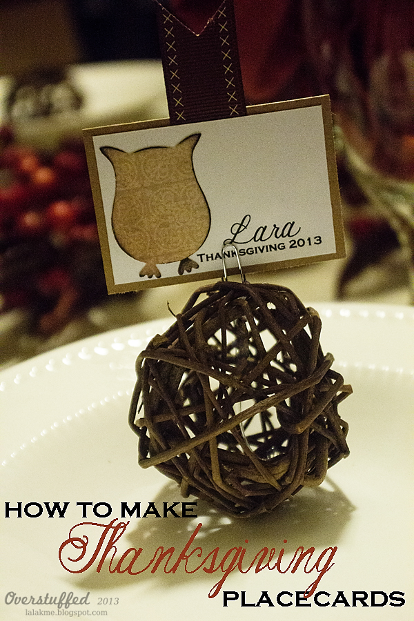 DIY Thanksgiving Twine Ball Place Card Holders