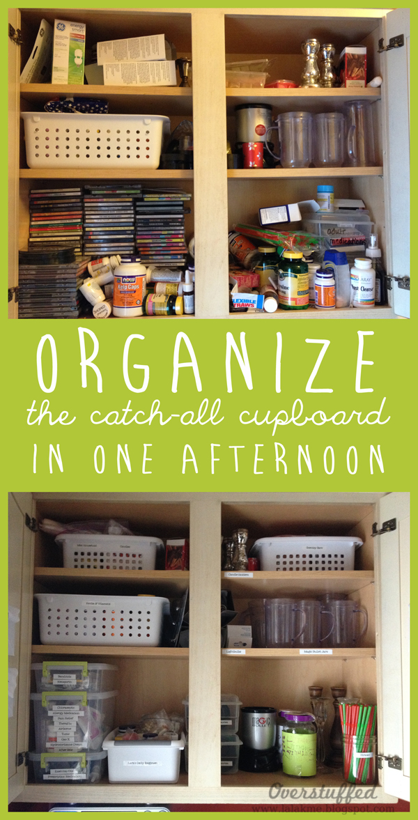 Organizing the Catch-all Cupboard