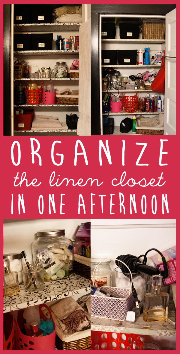 Organizing the Bathroom/Linen Closet