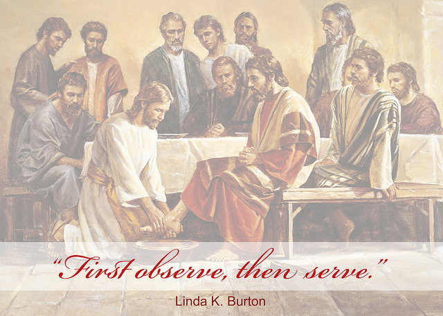 LDS Ministering Printable: First Observe, Then Serve