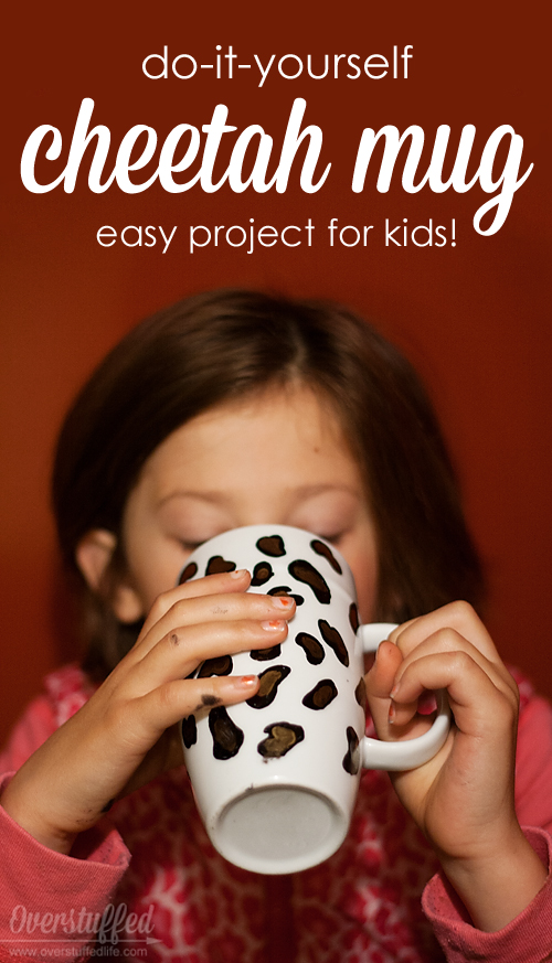Do-it-yourself Cheetah Mug--Easy Craft for Kids