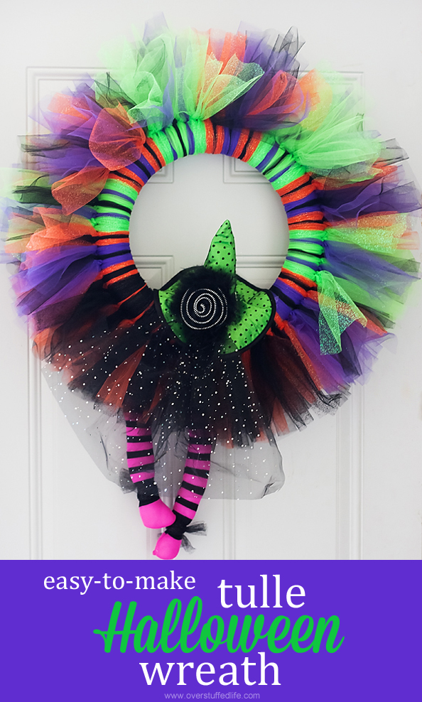 Tulle Witch Wreath for Halloween