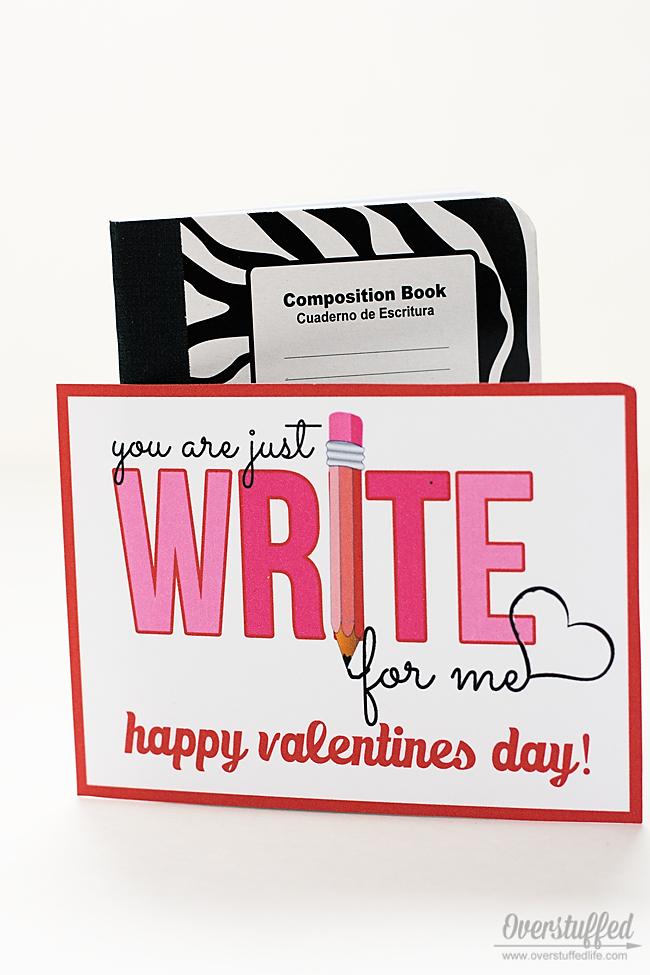You’re Just “Write” for Me Valentine’s Day Printable