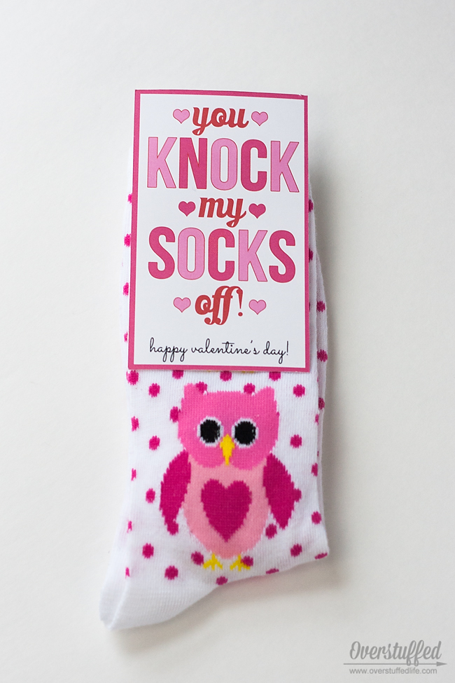 You Knock My Socks Off Valentine's Day Printable