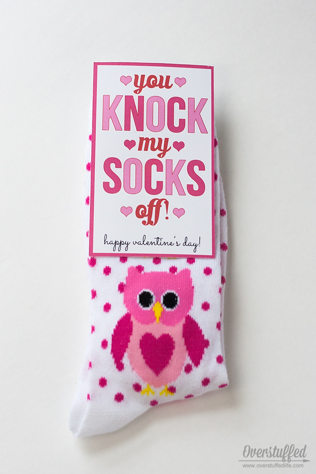 You Knock My Socks Off Valentine’s Day Printable