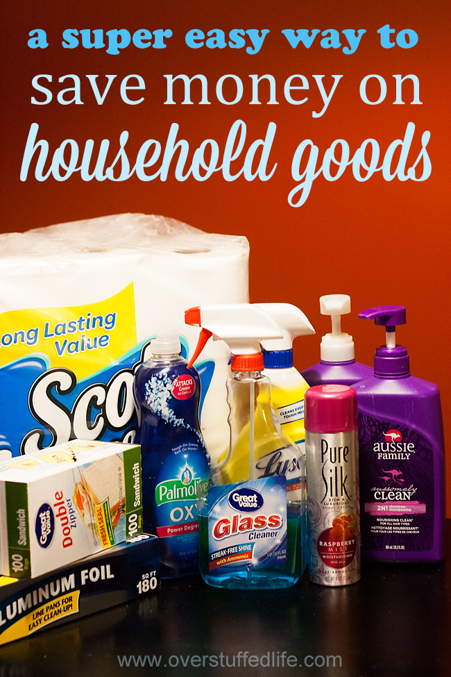 An Easy Way to Save Money on Household Goods {free printable}