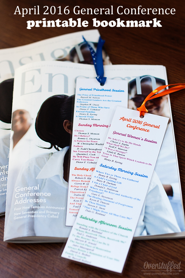 April 2016 General Conference Study Bookmarks