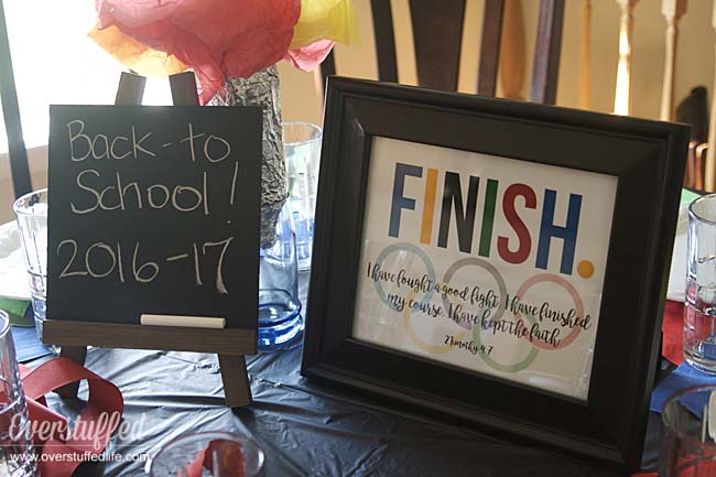 Back-to-School Feast and Family Theme: Finish