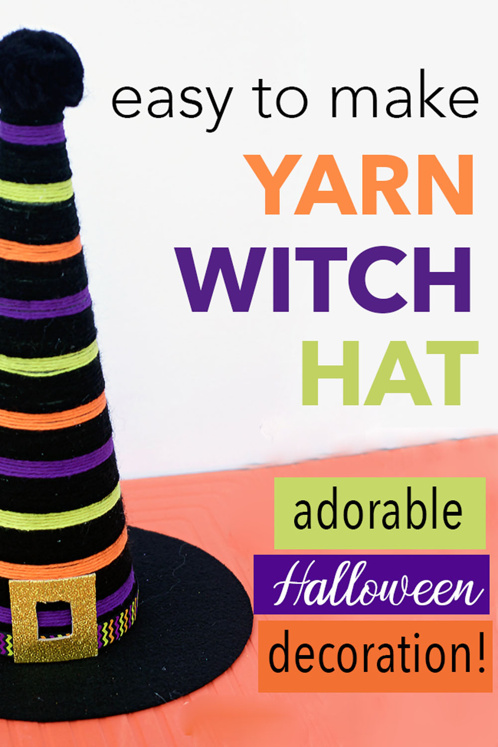DIY Yarn Witch Hats via @lara_neves