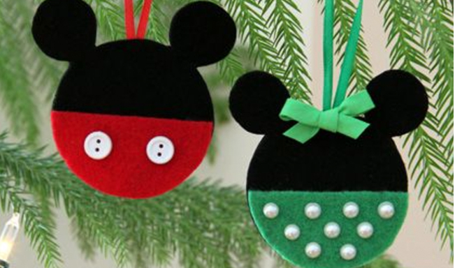 7 DIY Mickey Mouse Christmas Ornaments