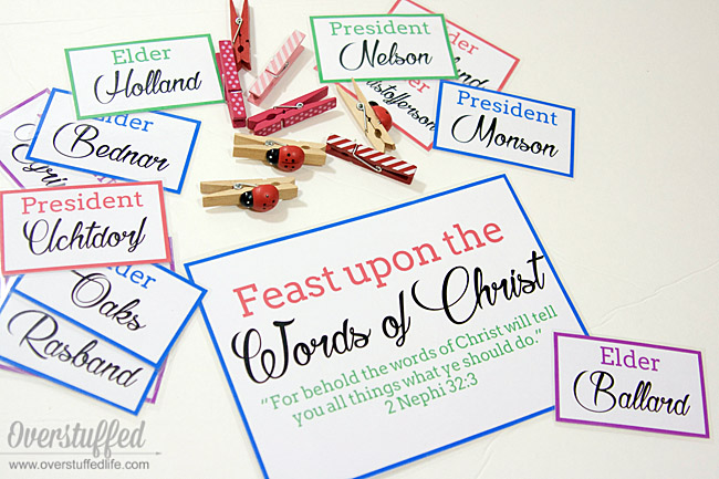 Feast on the Words of Christ: General Conference Printable & Family Activity