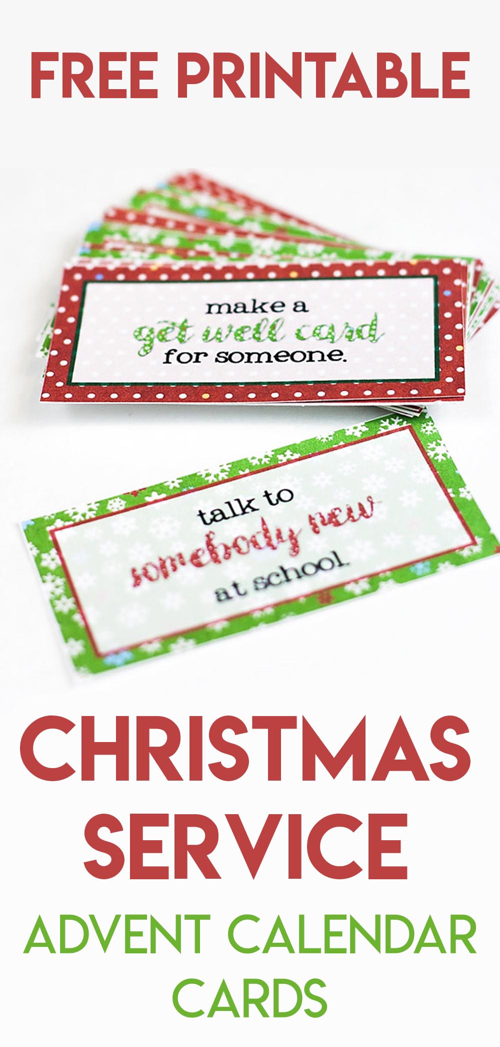 Free Printable Christmas Service Advent Cards via @lara_neves