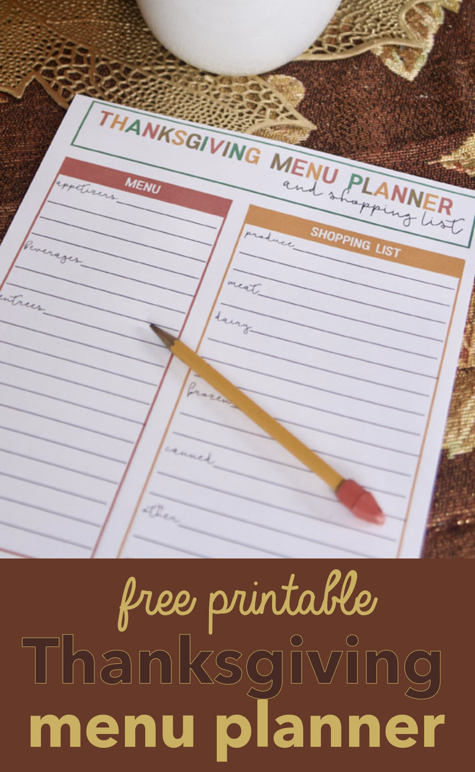 This free printable Thanksgiving menu planner gives you a place to write your menu list items plus everything you need for your shopping list. Plan your budget well ahead of Thanksgiving Day in order to have your best meal ever! via @lara_neves