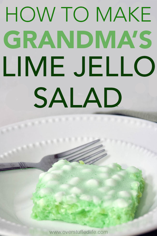 Lime Jello Salad with Cream Cheese and Marshmallows via @lara_neves