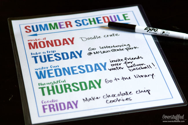 Summer Theme Days—Free Printable