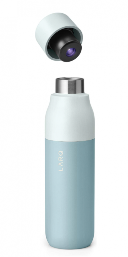 This self-cleaning water bottle keeps water free of viruses and bacteria