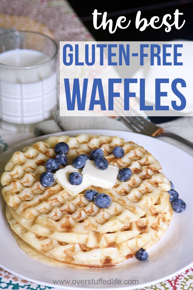 The best gluten-free waffles recipe ever! Make a batch of these at the beginning of the week and cook them up every morning for a delicious gluten-free breakfast!