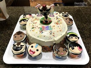 Avatar the Last Airbender birthday party cupcakes
