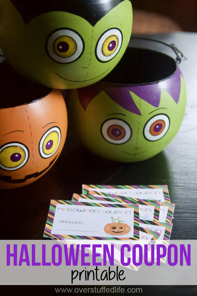 Use these printable Halloween coupons to give your children experience gifts for Halloween instead of more candy and sugar. via @lara_neves