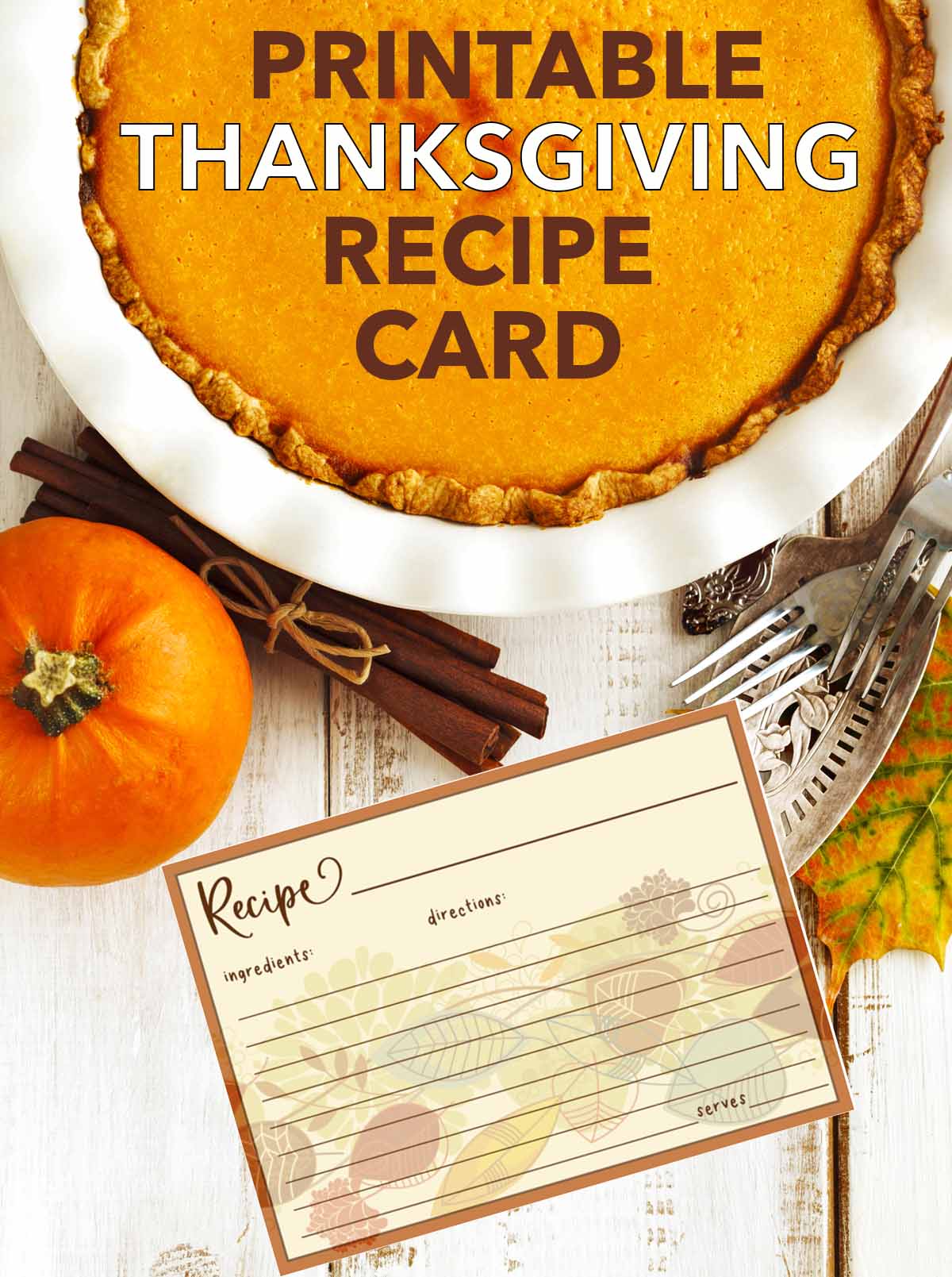 Printable Thanksgiving Recipe Cards - Overstuffed Life