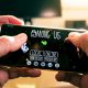 playing the popular game among us on the smartphone