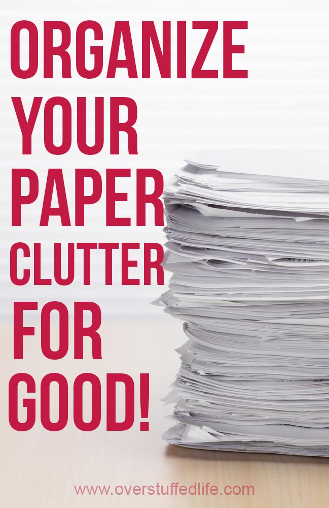 Paper clutter can get out of control very easily. Use these steps to keep the papers organized!