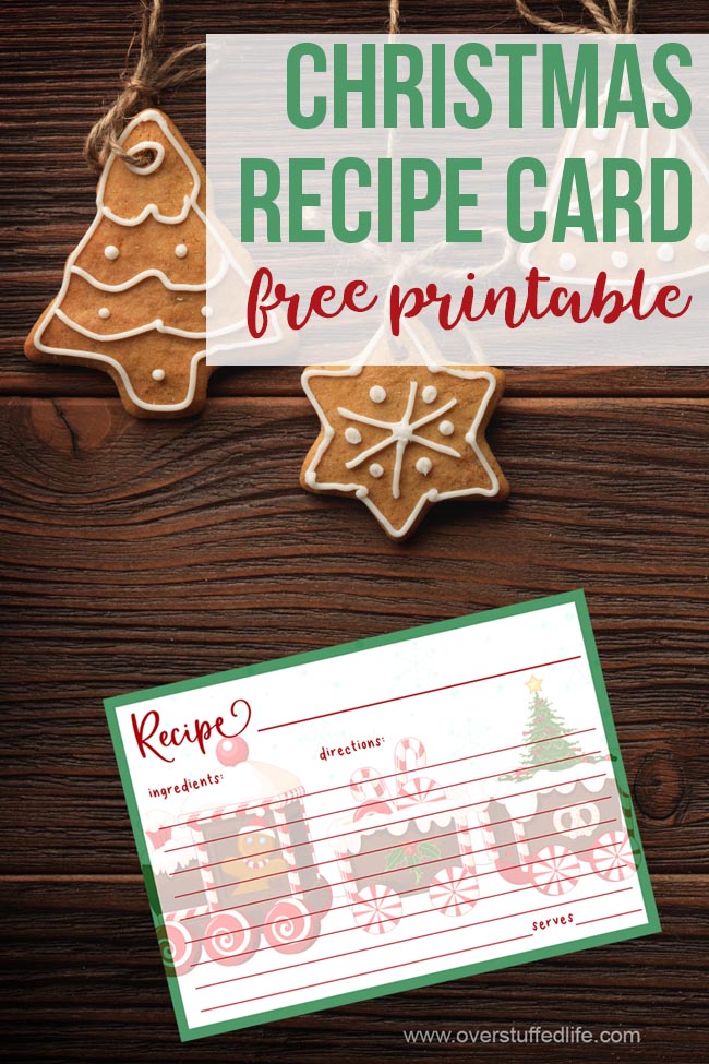 Share your favorite holiday recipes with friends using these cute printable Christmas Recipe Cards via @lara_neves