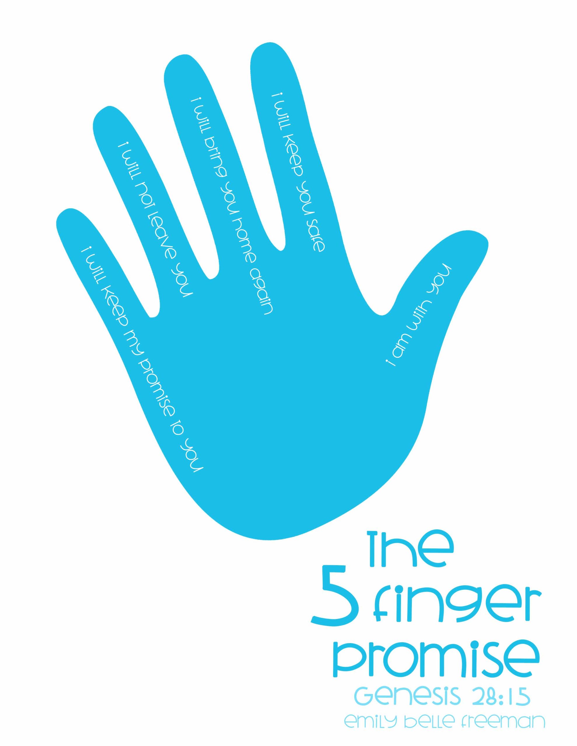 The Five Finger Promise Printable PDF Overstuffed Life