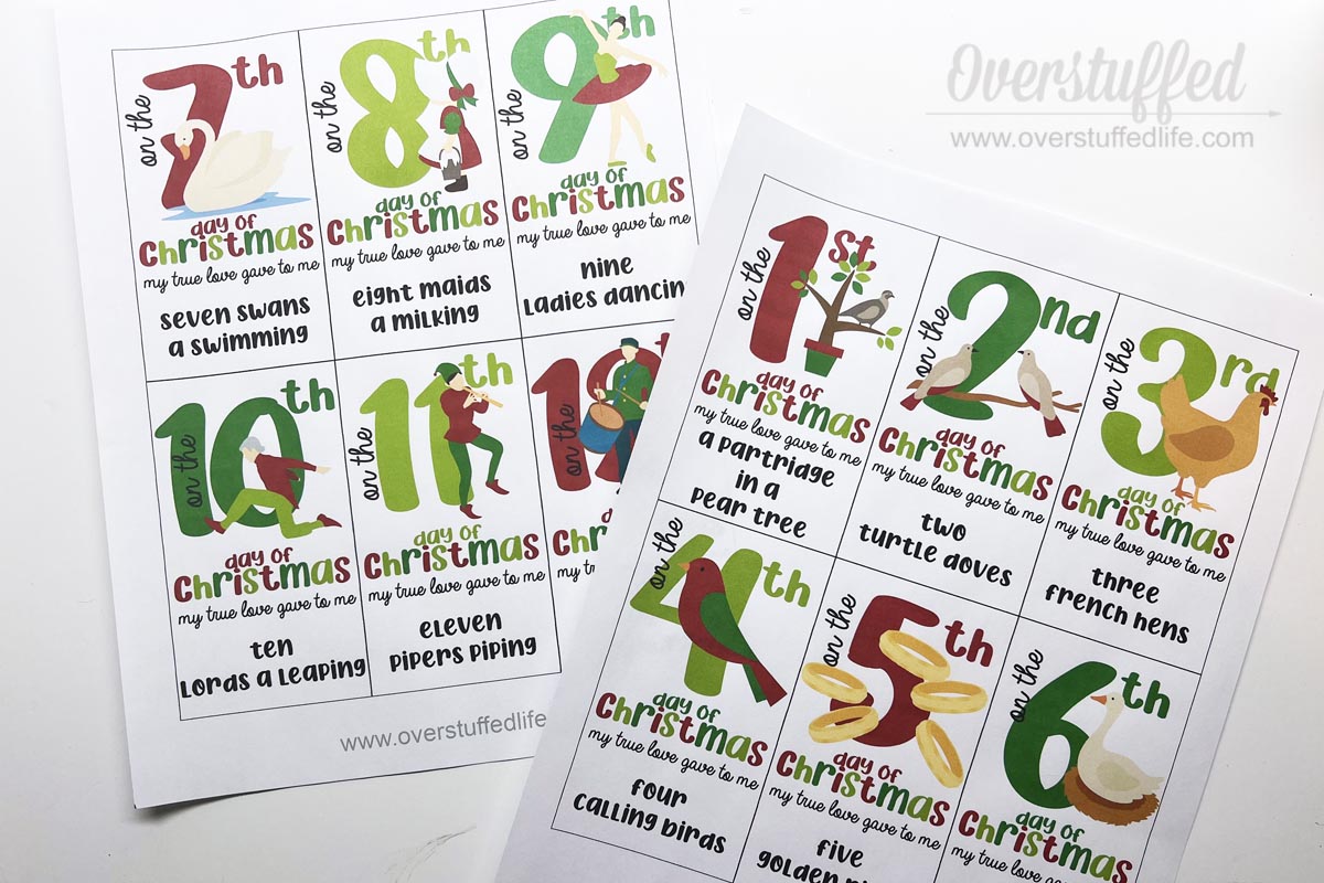 Printable 12 Days of Christmas Gift Tags for Him - 36 different tags! – The  Savvy Sparrow