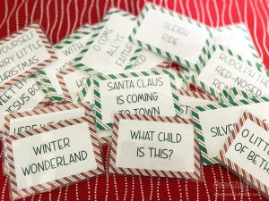 Christmas Song Pictionary or Charades Cards