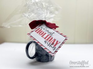 Warmest Holiday wishes gift tag printable
